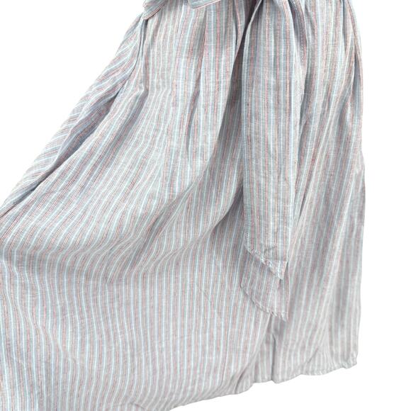 Max Studio Womens Linen Cotton Shirt Dres Blue Stripe Size Small NWT - Picture 4 of 10